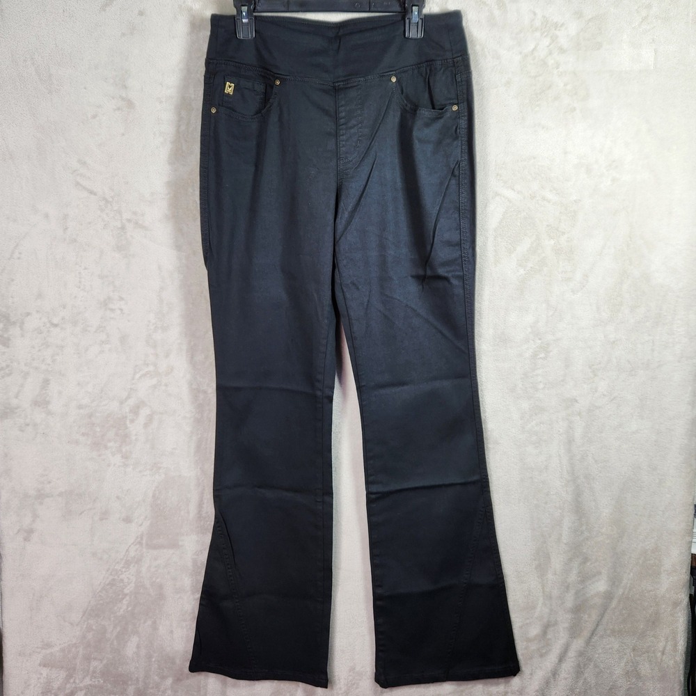 Belle Boho Kim Gravel Flare Jean Womens 12 Tall Black TripleLuxe Twill A609953
